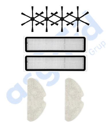 Dreame D10S, D10S PRO, D9 MAX GEN2 Uyumlu 4 Yan Fırça 2 Filtre 2 Mop