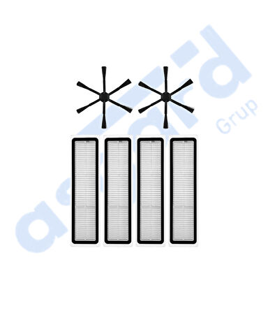 Dreame D10S, D10S PRO, D9 MAX GEN2 Uyumlu 2 Yan Fırça 4 Filtre