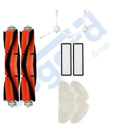 Dreame F9 PRO Uyumlu 2 Ana Fırça 2 Yan Fırça 2 Filtre 2 Mop