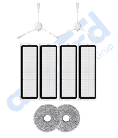 Dreame L10 S PRO, L10S PRO GEN 2, L10S PLUS Uyumlu 2 Yan Fırça 4 Filtre 2 Mop