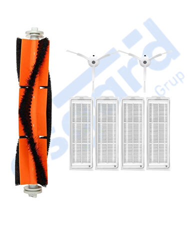 Xiaomi Mop 2 Pro (MJST1SHW) -Mop 2 Lite Uyumlu 1 Ana Fırça 2 Yan Fırça 4 Filtre