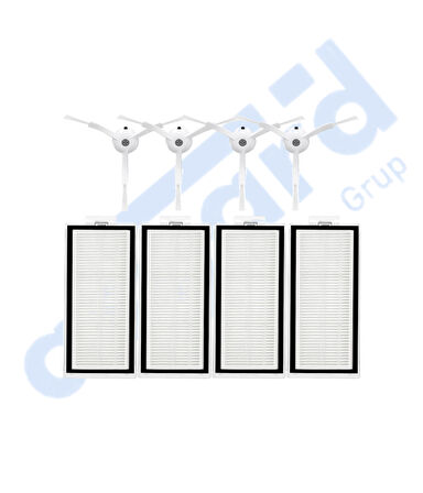 ROBOROCK Q5, Q5+, Q5 PRO,Q5 PRO+ UYUMLU 4 Yan Fırça 4 Filtre