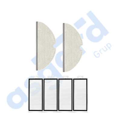 ROBOROCK Q7 , Q7+ , Q7 MAX , Q7 MAX+  Uyumlu 4 Filtre 2 Mop