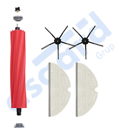 ROBOROCK Q7 , Q7+ , Q7 MAX , Q7 MAX+  Uyumlu 1 Ana Fırça 2 Yan Fırça 2 Mop