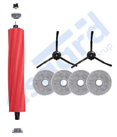 Roborock Q REVO PRO-S-MAXV Uyumlu 1 Ana Fırça 2 Yan Fırça 4 Mop