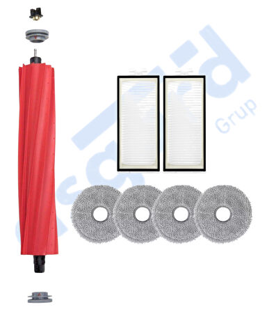 Roborock Q REVO PRO-S-MAXV Uyumlu 1 Ana Fırça 2 Filtre 4 Mop