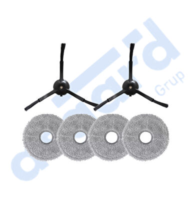 Roborock Q REVO PRO-S-MAXV Uyumlu 2 Yan Fırça 4 Mop