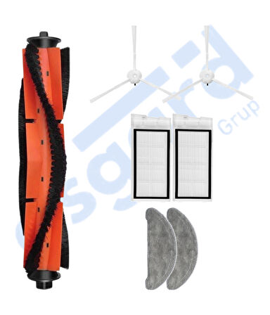 Roidmi Eve - Eve Plus Uyumlu 1 Ana Fırça 2 Yan Fırça 2 Filtre 2 Mop