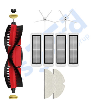 ROBOROCK  S50 – S55 –S5 MAX – S6 – S6 MAXV Uyumlu 1 Ana Fırça 2 Yan Fırça 4 Filtre 2 Mop