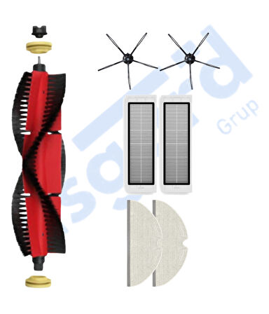 ROBOROCK  S50 – S55 –S5 MAX – S6 – S6 MAXV Uyumlu 1 Ana Fırça 2 Yan Fırça 2 Filtre 2 Mop