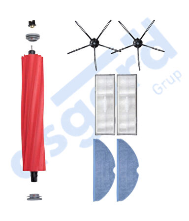 ROBOROCK S7 ( PLUS- MAXV-MAXV ULTRA- PRO ULTRA ) UYUMLU 1 Ana Fırça 2 Yan Fırça 2 Filtre 2 Mop