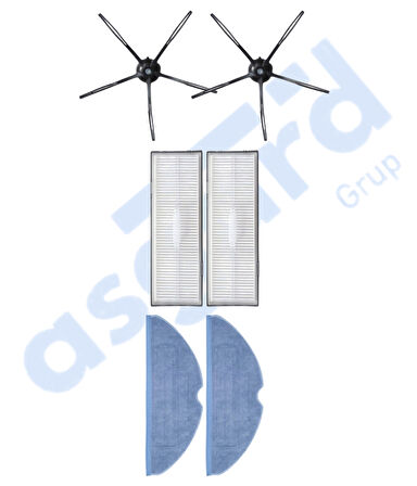 ROBOROCK S7 ( PLUS- MAXV-MAXV ULTRA- PRO ULTRA ) UYUMLU 2 Yan Fırça 2 Filtre 2 Mop