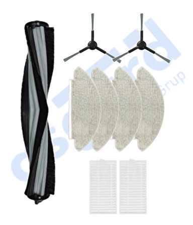 VİOMİ V5 – V5 PRO – ALPHA 2 PRO Uyumlu 1 Ana Fırça 2 Yan Fırça 2 Filtre 4 Mop