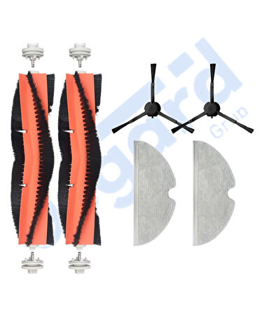 Dreame F9 - Z10 Pro Uyumlu 2 Ana Fırça 2 Yan Fırça 2 Mop