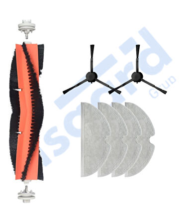 Dreame F9 - Z10 Pro Uyumlu 1 Ana Fırça 2 Yan Fırça 4 Mop