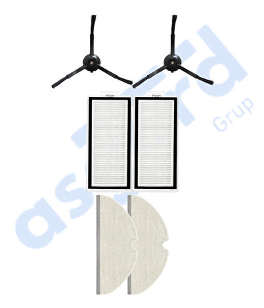 ROBOROCK Q8 MAX , Q8 MAX+ UYUMLU 2 Yan Fırça 2 Filtre 2 Mop