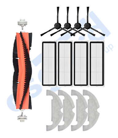 DREAME D10 PLUS – D10S PLUS – D10 PLUS GEN 2 UYUMLU 1 Ana Fırça 4 Yan Fırça 4 Filtre 4 Mop