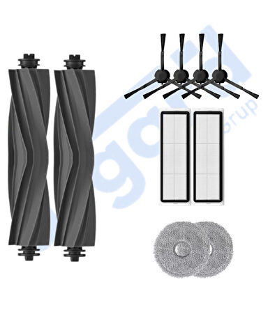 DREAME L20 ULTRA UYUMLU 2 Ana Fırça 4 Yan Fırça 2 Filtre 2 Mop