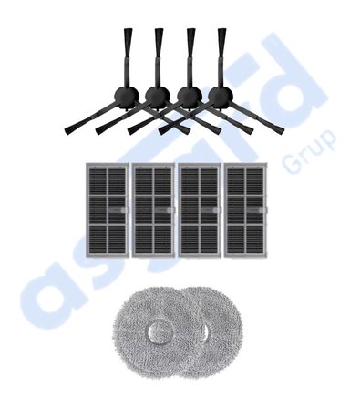 DREAME X30PRO-L10S PRO ULTRA-X30 ULTRA UYUMLU 4 Yan Fırça 4 Filtre 2 Mop