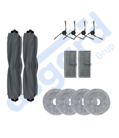 Dreame X40 MASTER-X40 ULTRA-L40 ULTRA UYUMLU 2 Ana Fırça 4 Yan Fırça 2 Filtre 4 Mop