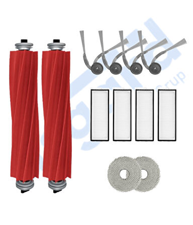ROBOROCK Q REVO L UYUMLU 2 Ana Fırça 4 Yan Fırça 4 Filtre 2 Mop