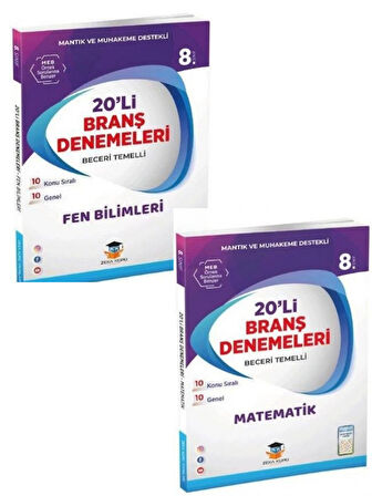 8 Sınıf Fen Bilimleri ve Matematik 20li Branş Deneme Zekaküpü Yayınları