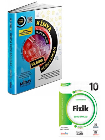 10.sınıf Kimya Soru Bankası Öğretmenin Pratik Notları Üçgen Akademi Fizik Soru Bankası Örnek Kitap Hediyeli