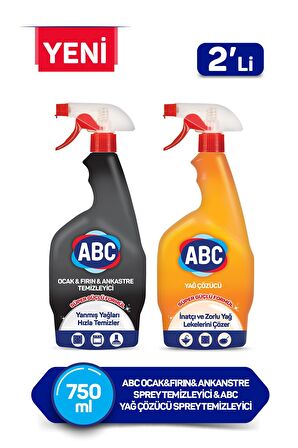 ABC Sprey Temizleyici Ocak Fırın Ankanstre & Yağ Çözücü 750ml