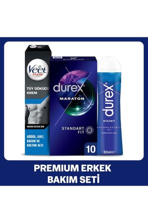 Maraton 10’lu + Hisset Jel 50 ml + Veet Men Tüy Dökücü Krem Erkek Bakım Seti