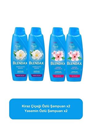 Blendax Kiraz Çiçeği Özlü 500ML x2  Yasemin Özlü 500 ML x2 Şampuan Set