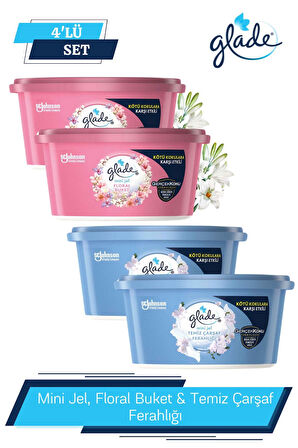 GLADE Mini Jel, Floral Buket & Mini Jel, Temiz Çarşaf Ferahlığı