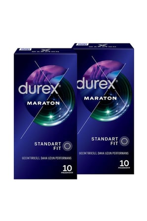 Maraton Geciktiricili Prezervatif 20'li Stok Paketi 2x10 Standart Fit Kayganlaştırıcılı Orijinal