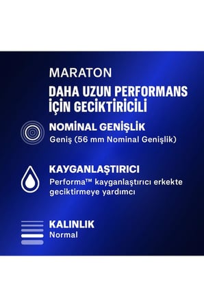 Maraton Geciktiricili Prezervatif 20'li Stok Paketi 2x10 Standart Fit Kayganlaştırıcılı Orijinal