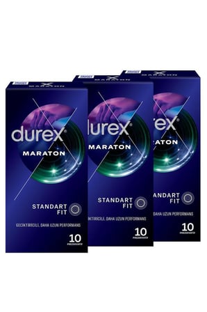 Maraton Geciktiricili Prezervatif 30'lu Avantaj Seti 3x10 Standart Fit Kayganlaştırıcılı Orijinal