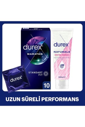 Maraton 10’lu Prezervatif + Naturals Ekstra Hassas Kayganlaştırıcı Jel 100 ml Set