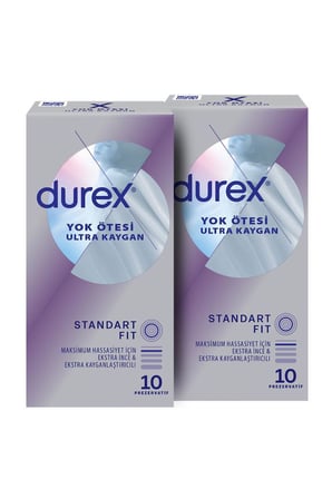 Yok Ötesi Ultra Kaygan Prezervatif 20'li Premium Seti 2x10 Standart Fit Kayganlaştırıcılı Orijinal