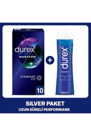 Geciktiricili Prezervatif Maraton 10’lu + Hisset Jel 50 ml Avantaj Seti