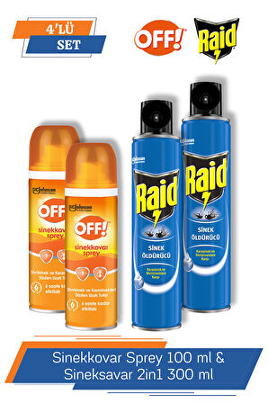 Sinekkovar Sprey 100 ml & Raid Sineksavar 2in1 300 ml