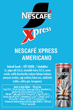 NESCAFÉ XPRESS Americano Soğuk Kahve 250ml x6