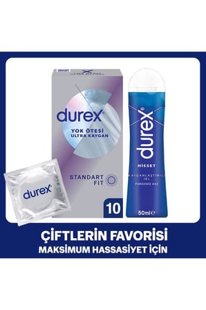 Yok Ötesi Ultra Kaygan 10'lu Prezervatif + Kayganlaştırıcı Jel 50 ml Seti