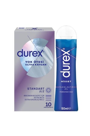 Yok Ötesi Ultra Kaygan 10'lu Prezervatif + Kayganlaştırıcı Jel 50 ml Seti