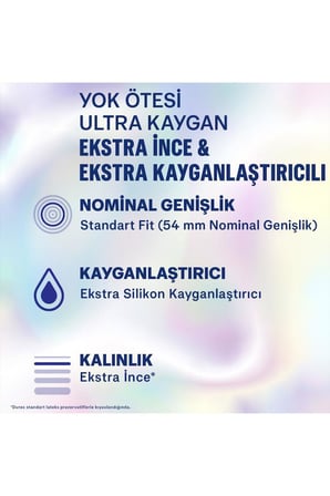 Yok Ötesi Ultra Kaygan 10'lu Prezervatif + Kayganlaştırıcı Jel 50 ml Seti
