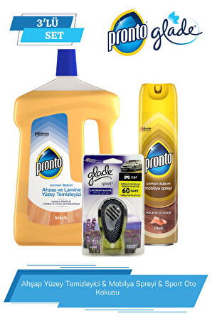 Ahşap Yüzey Temizleyici & Mobilya Spreyi & Sport Oto Kokusu 