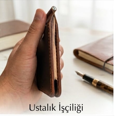 Cavana Para Klipsli Kişiye Özel Hakiki Gerçek Deri Erkek Cüzdan  Para Tokalı Klipsli