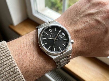 Platin Gümüş Çelik Kordon Erkek Kol Saati PL-1277GA-A2