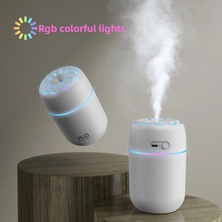 Ultrasonik Hava Nemlendirici /Araç İçi Mini Buhar Makinesi 250 ml - Sessiz ve Kompakt 5V