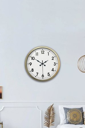 Eskitme Standart 40 Cm Metal Klasik Duvar Saati