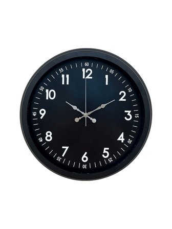 Pure Dark Black 40 Cm Metal Duvar Saati