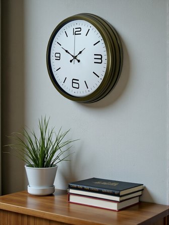 Modern Tasarım Eskitme 40 Cm Metal Duvar Saati