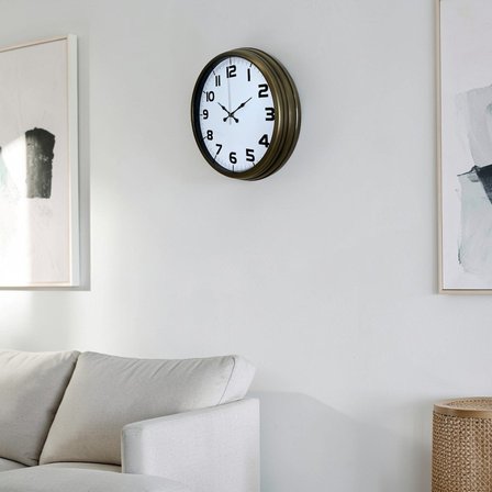 Antik Stil Eskitme 40 Cm Metal Duvar Saati